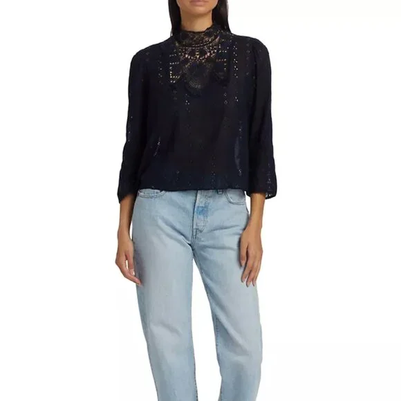 Dôen NWT Essie Broderie Anglaise Top Size S - Picture 2 of 5